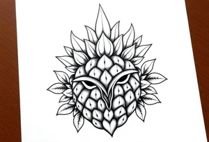 Crown pineapple vagina ,anus tattoo idea