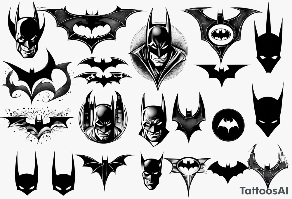 batman gotham sleeve tattoo idea
