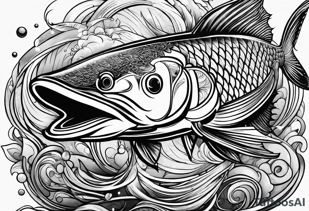Fishing tattoo idea