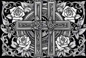 Cross that says know your worth as well as my dads birthday the 30th of August 1966 and a rose tattoo idea