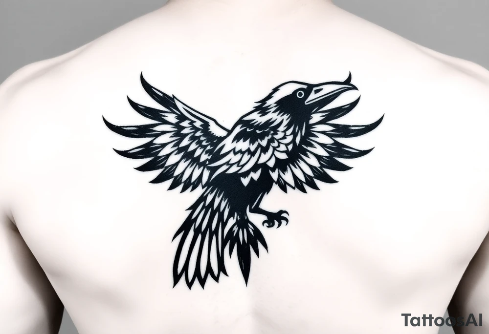 crow tribal tattoo idea