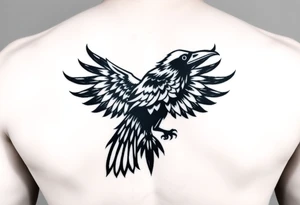 crow tribal tattoo idea