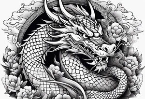 dragon and geisha and samurai tattoo idea