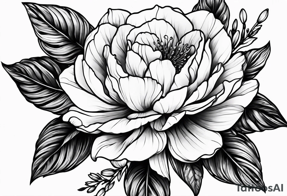 December birth flower tattoo idea