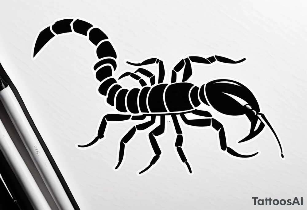 small cartoon scorpion tattoo idea