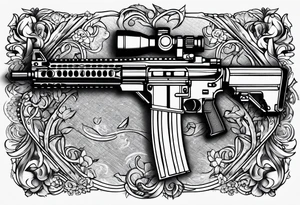 m4 rifle tattoo idea