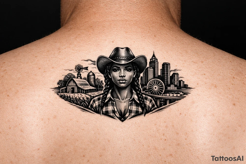Black Country Girl from farmlands of North Florida to Black City of Metro Atlanta tattoo idea