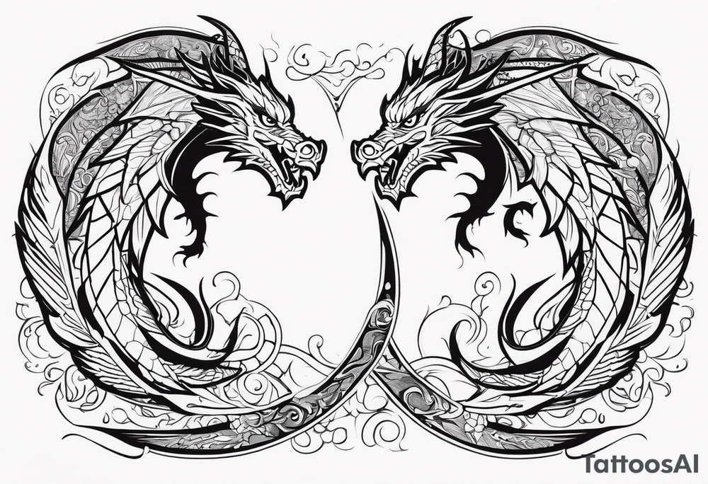 Dragon wings tattoo idea