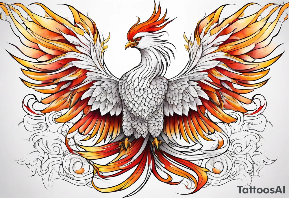 albino phoenix tattoo idea