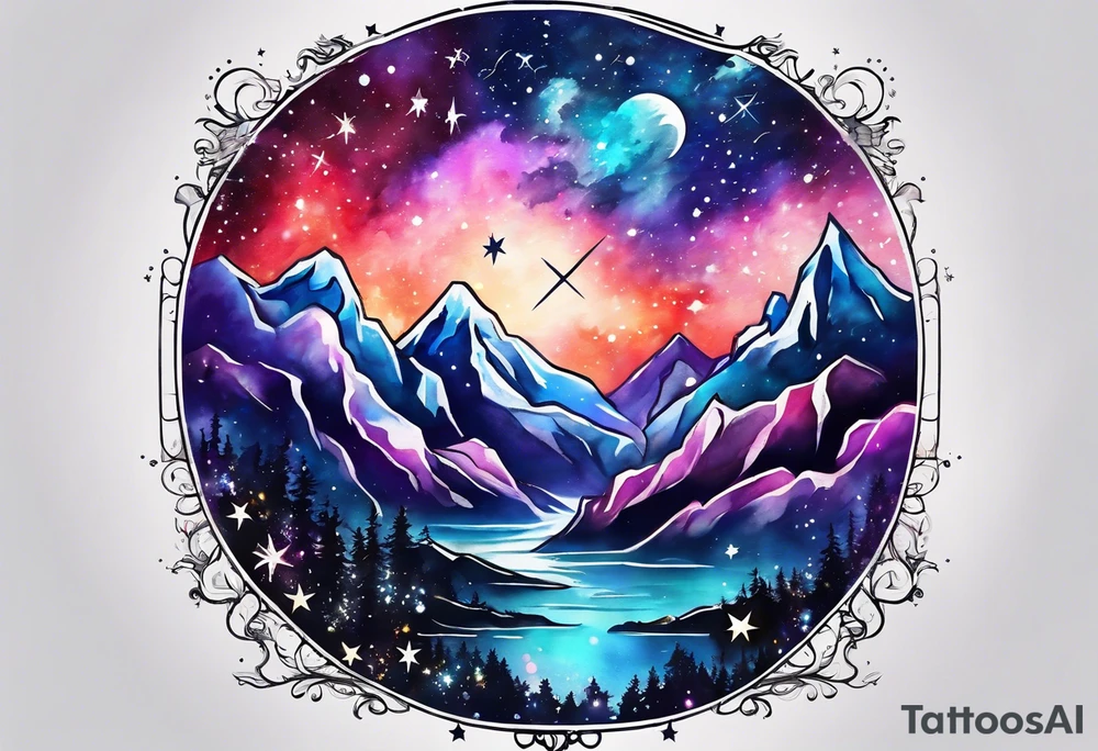 galaxy constellations tattoo idea