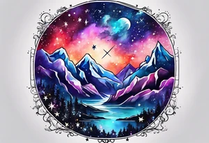 galaxy constellations tattoo idea