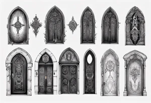 Gothic door tattoo idea