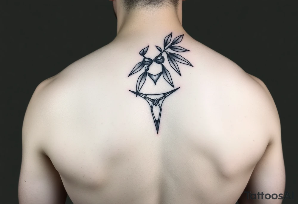 An olive wearing a thong tattoo idea