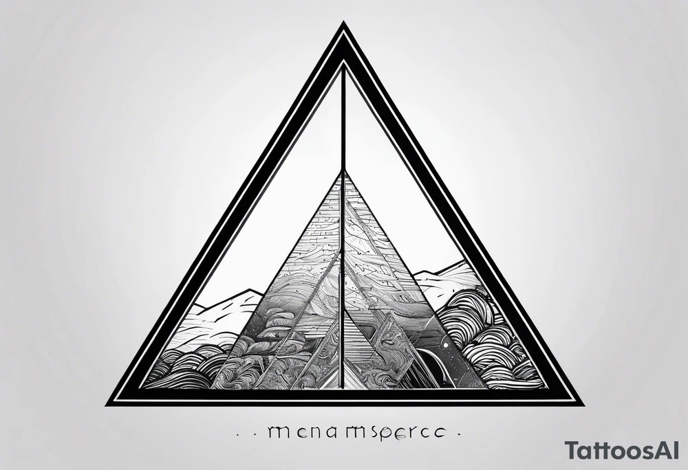 A triangle with nothing inside of it tattoo idea