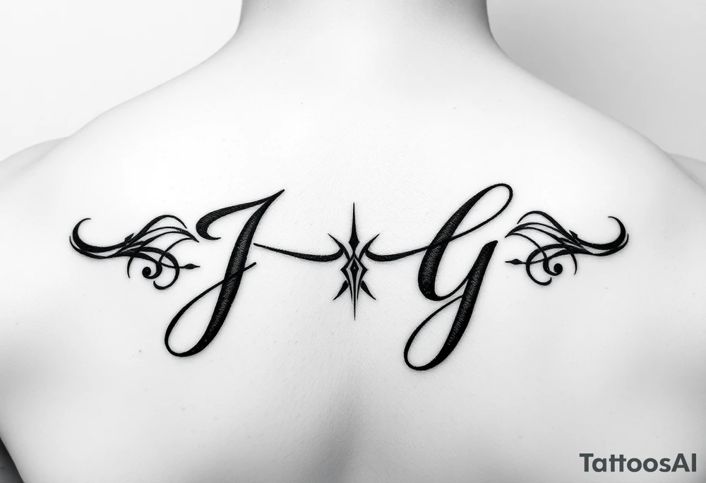 Cursive intials JG tattoo idea