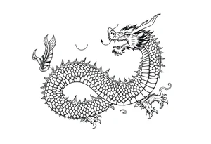 Beautiful asian dragon tattoo idea