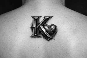 K with a heart tattoo idea