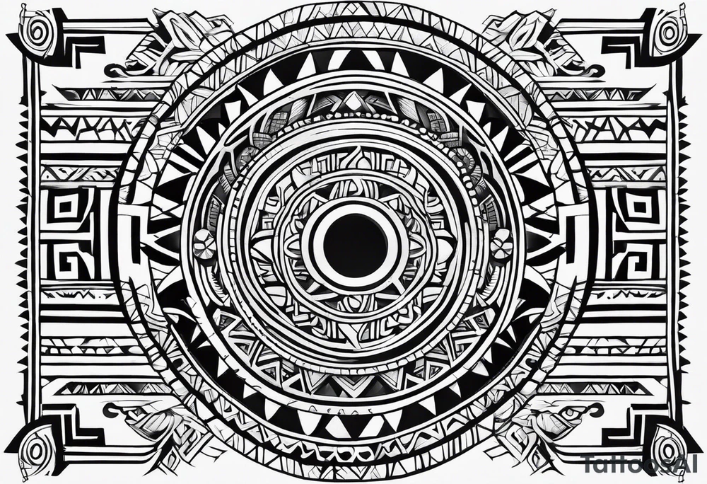 Simple Aztec tribal tattoo idea