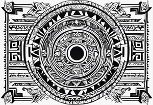 Simple Aztec tribal tattoo idea