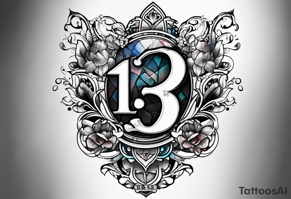 number "13" tattoo idea