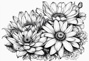 Water Lillie and Daisy tattoo idea