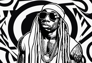 Outline Image of lil Wayne tattoo idea