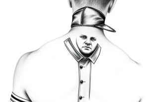 Baseball umpire wearing a chef outfit
\ tattoo idea