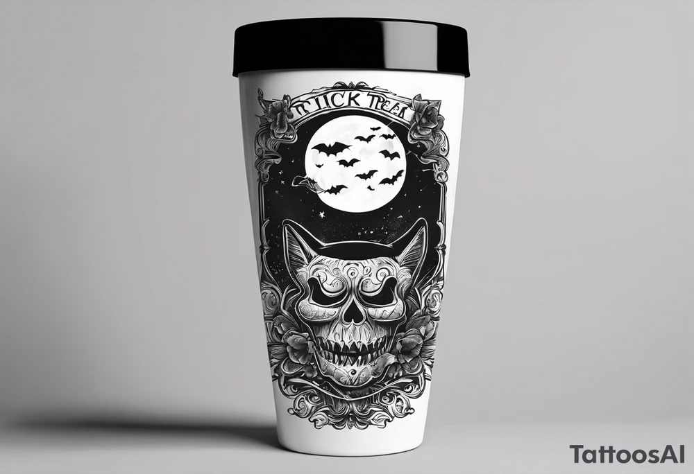 Trick or treat, 20 oz tumbler banner design, candy, minimalist, potions, brew, broom, spellbound, voodoo, cat tattoo idea Trick or treat, 20 oz tumbler banner design, candy, minimalist, potions, brew, broom, spellbound, voodoo, cat tattoo idea