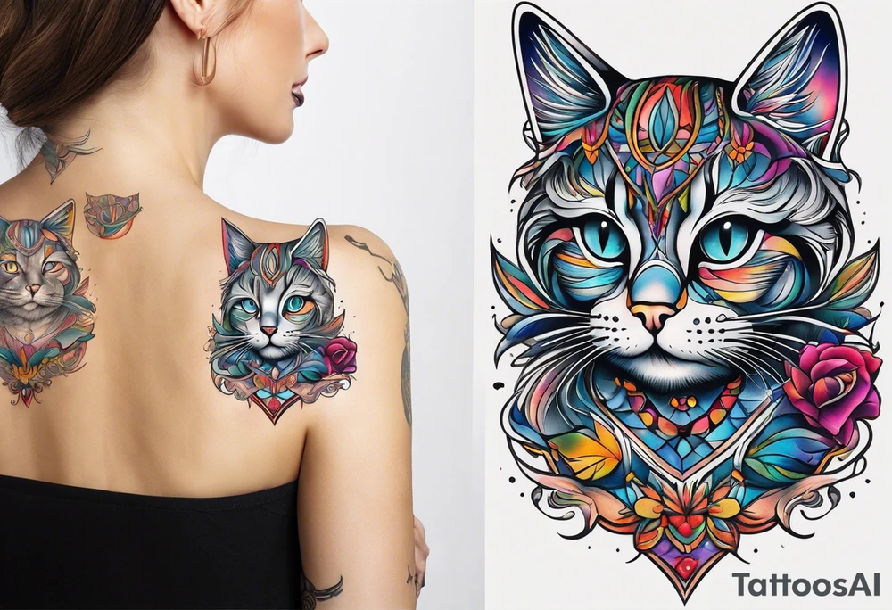 Small cat tattoo idea