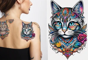 Small cat tattoo idea
