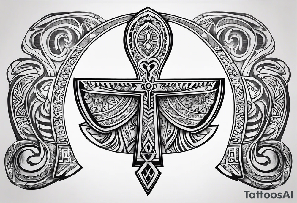 ankh, maori tattoo idea
