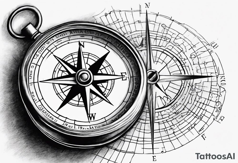 the word on a grid with a small compass compass tattoo idea the word on a grid with a small compass compass tattoo idea