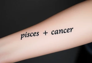 zodiac sign "pisces + cancer" tattoo idea