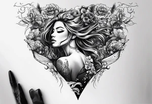 Scuba diver female tattoo idea