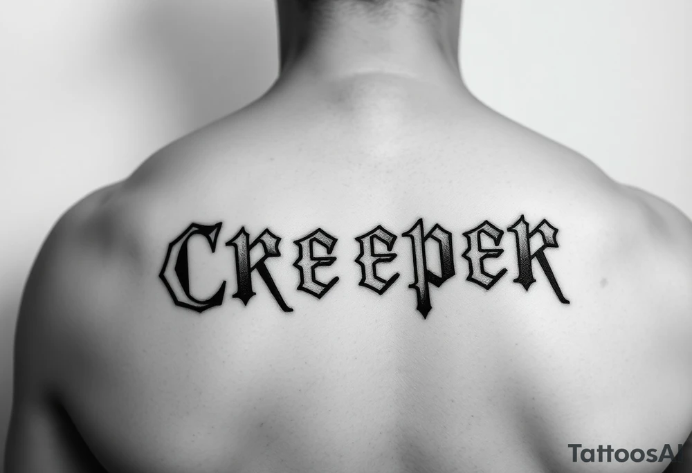 “Creeper” different fonts tattoo idea