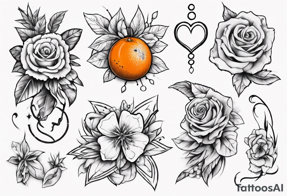 love healing an orange tattoo idea