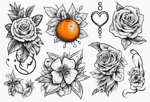 love healing an orange tattoo idea