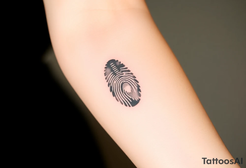 A set of black and white fingerprints tattoo idea