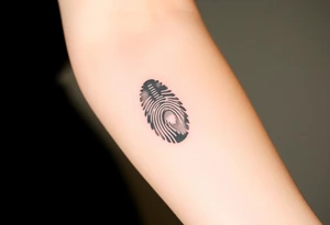 A set of black and white fingerprints tattoo idea