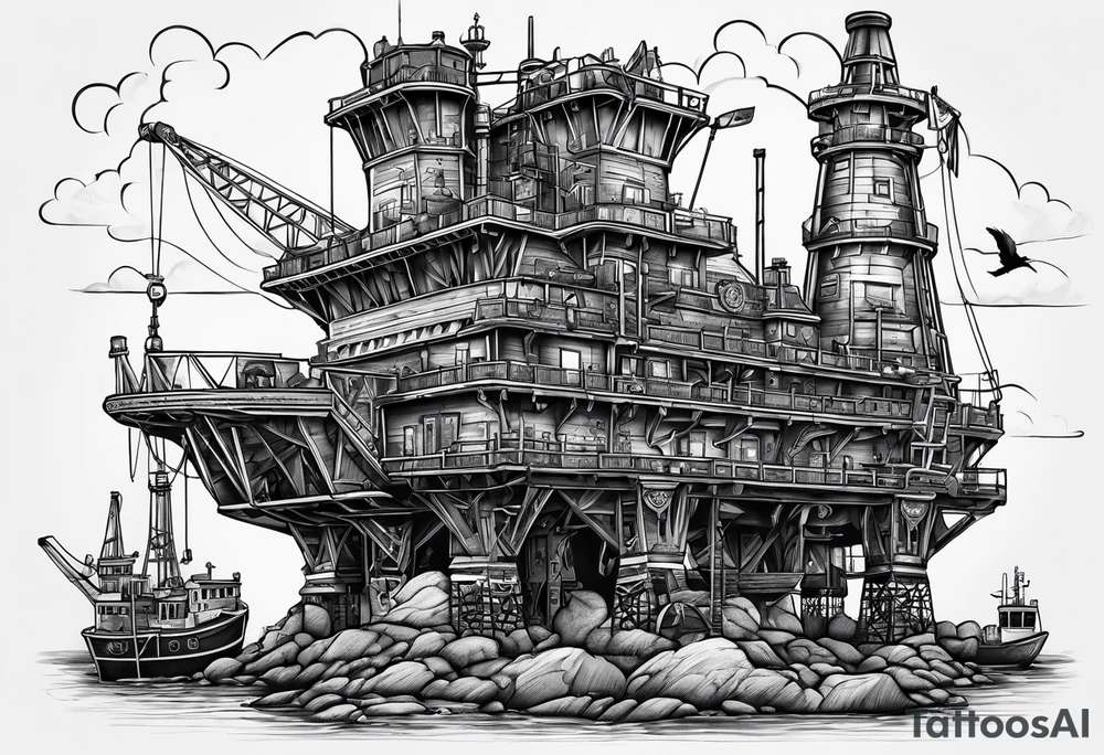 Texas,  oil rig,  Irish tattoo idea