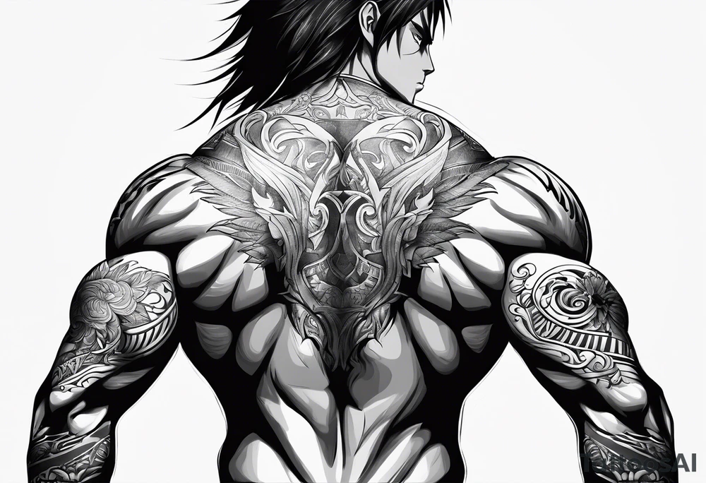 eren yeager half titan half human tattoo idea