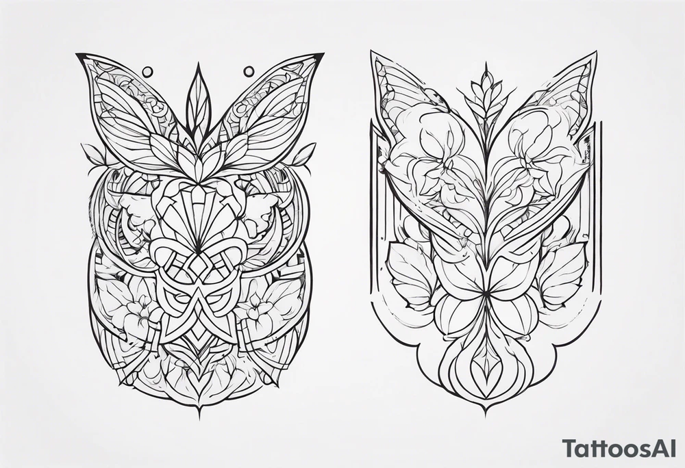 Plus size body tattoo idea