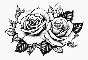 3 fowers rose avec un serpent tattoo idea