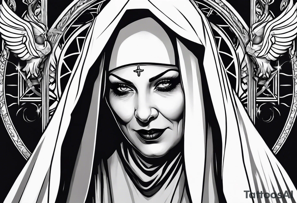 Evil nun. Demons tattoo idea