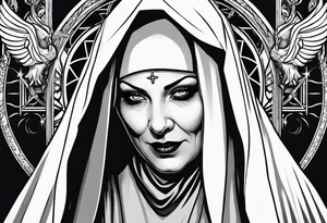 Evil nun. Demons tattoo idea