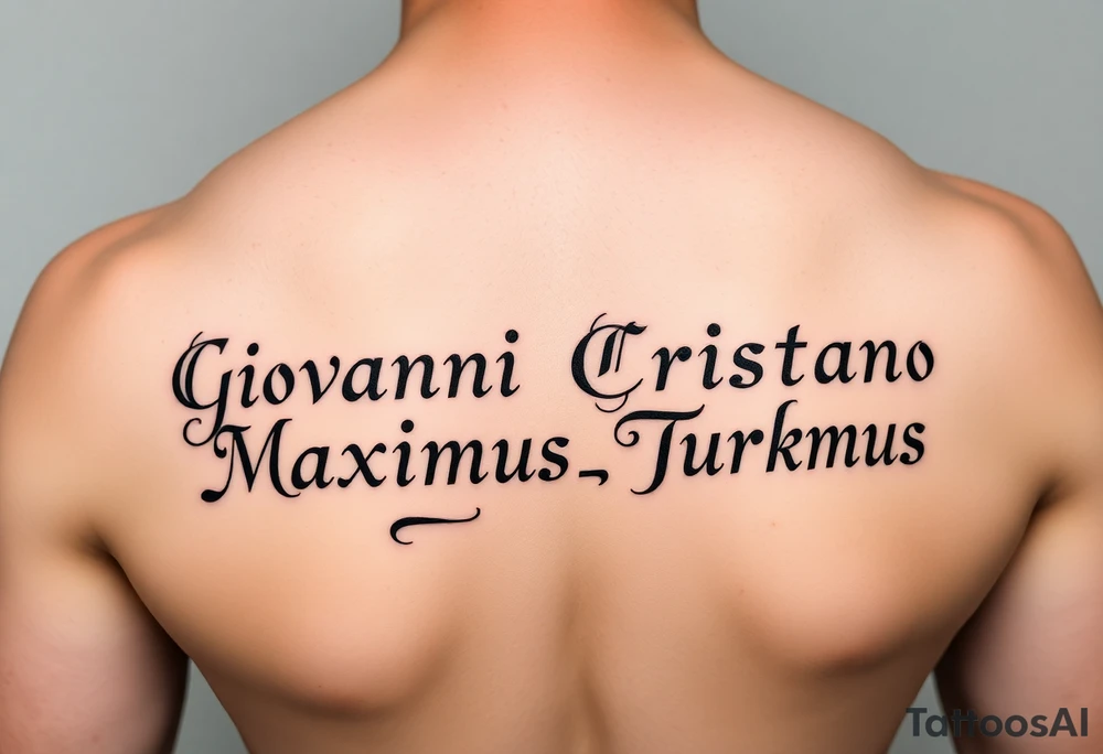Giovanni Cristiano Maximus Turkaly tattoo idea