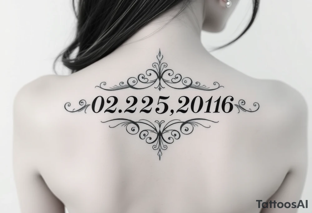 03.25.2016 in roman numerals tattoo idea