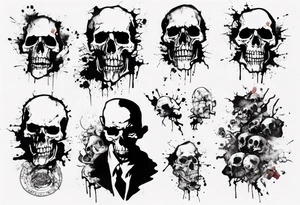 - blot 
- bomb
- atoms splitting
- beauty
- life at a small scale
- man against the world
- doom
- banksy
- no skulls tattoo idea