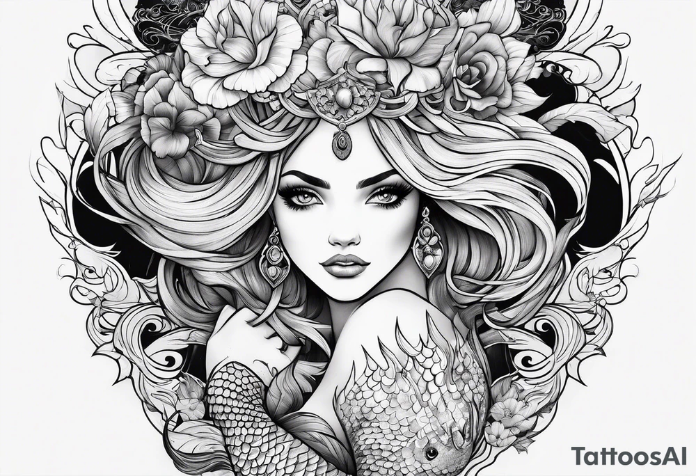 Mermaid tattoo idea