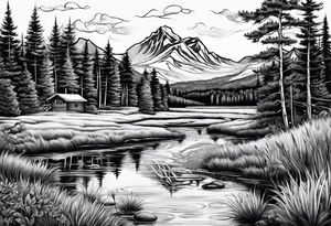 Calef Pond in NH tattoo idea